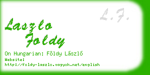 laszlo foldy business card